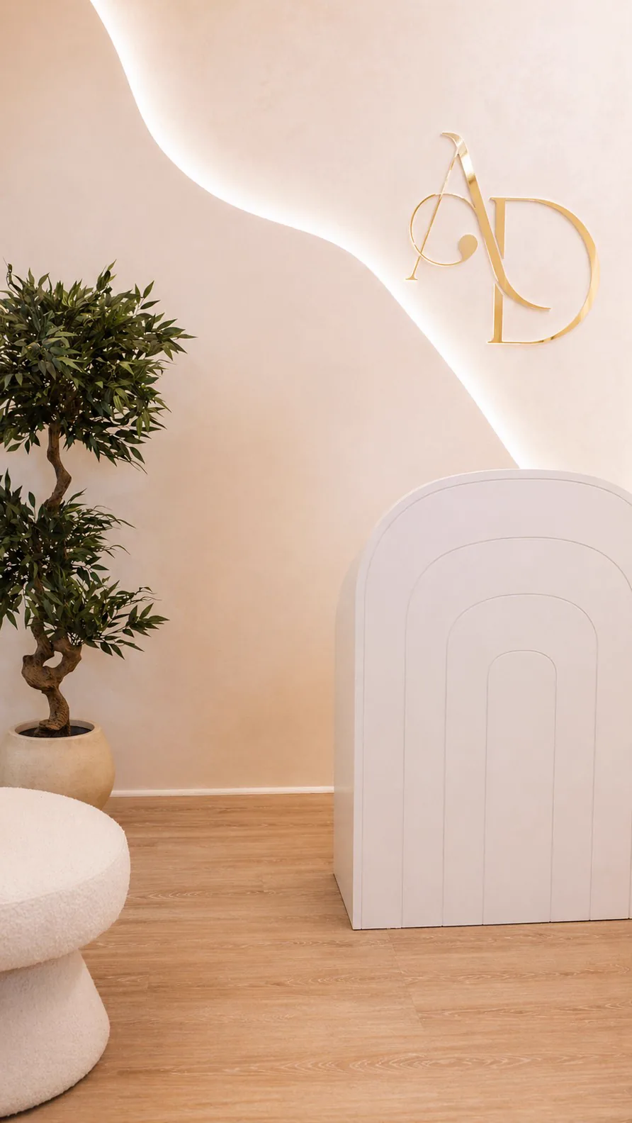 Receção da clínica Ana Duarte Beauty Concept em Vila Nova de Gaia
